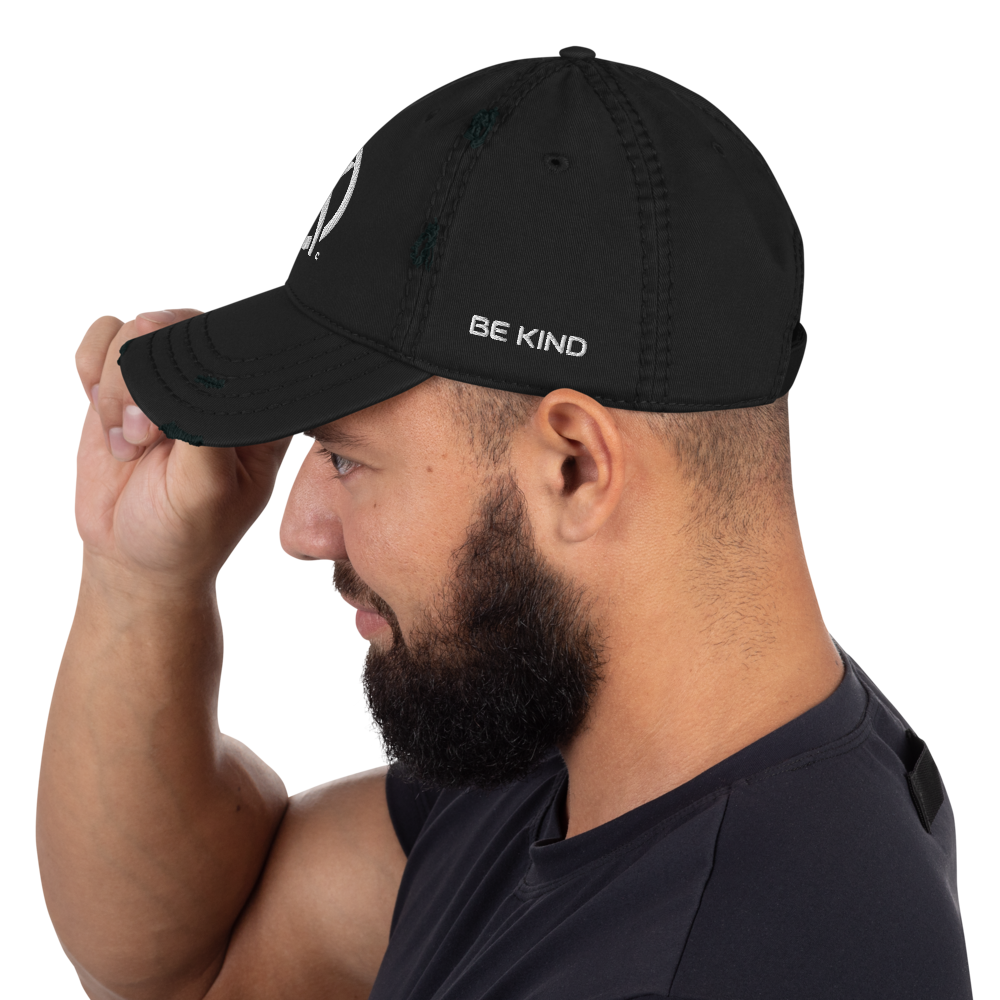 Kind Encounters "BE KIND" embroidered distressed baseball hat